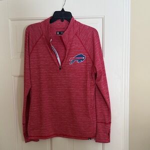 Buffalo Bills Red Quarter-Zip Pullover